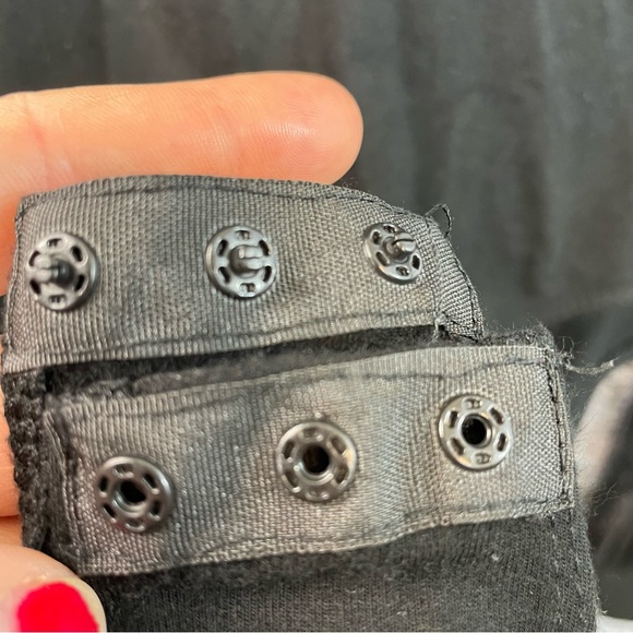 SHEIN curve 0XL BLAck lace sleeves blouse bodysuit - Picture 3 of 5